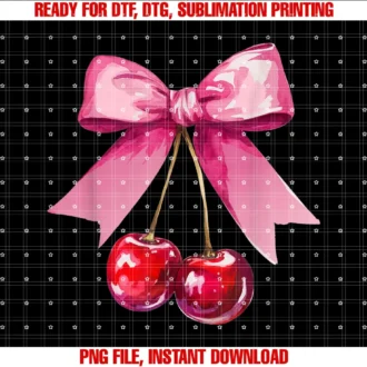 Cute Coquette Bow Valentines Day Outfitkawaii Cherry Pink Coquette Bow Cherry Valentines Day Tee