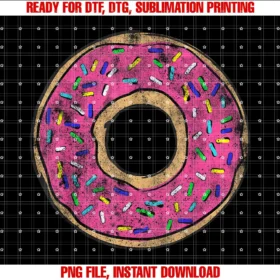 Cute Doughnut and Donut Shirtsvintage Big Pink Donut Shirt Colorful Sprinkles Doughnut Tee