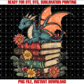 Cute Dragon Librarian Read Bookishcute Dragon Books Cottagecore Flower Bookworm Book Lover Tee