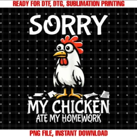 Cute Farm Animal Lover Chicken Youths School Kidsfunny Chicken Lovers Boys Gifts My Chicken Ate My Homework Tee