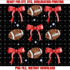 Cute Football Coquette Bow Tees Women Kids Apparelfootball Coquette Bow Football Mom Game Day Women Girls Kids Tee