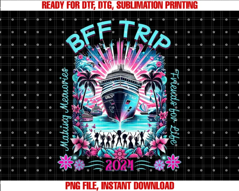 Cute Girls Trip Cruise 2024 Vacation Party Shopfun Matching Womens Bff Girls Trip 2024 Friends Cruise 2024 Tee