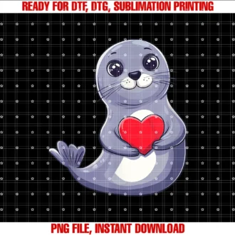 Cute Happy Valentines Day Couple Men Women by Tthappy Valentines Day Seal Animal Lover Hearts Tee