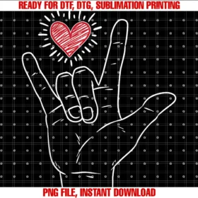 Cute Heart Valentines Day Men Women Kids Giftsasl Heart I Love You Hand Sign Language Valentines Day Tee