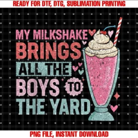 Cute Milkshake Lovers Yard Sale Funny Milkshake Stmy Milkshake Brings All the Boys to the Yard Tee
