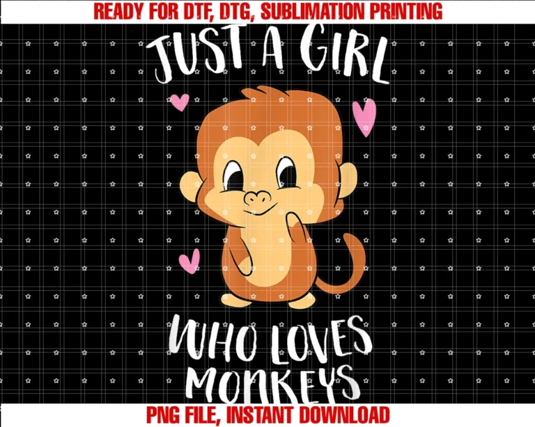 Cute Monkey Gifts and Teesjust a Girl Who Loves Monkeys Cute Monkey Lover Gift Tee