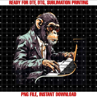 Cute Monkey Playing Piano Monkeys Lover Apparelcute Monkey Playing Piano Monkeys Musician Music Tee