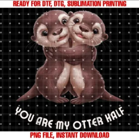 Cute Otter Puns for Otter Lovers Family Groupscute Couple You Are My Otter Half Boyfriends Girlfriends Tee