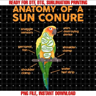 Cute Parakeet Anatomy Christmas for Men Women Kidsfunny Sun Conure Bird Lover Parrot Animals Pet Owner Gifts Tee