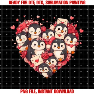 Cute Penguin Lovers Valentine Costume Women Menfunny Penguin Heart Valentine Penguin Womens Mens Kids Tee
