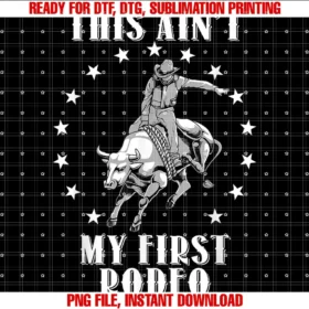 Cute Rodeo Gift Equestrian Sport Cowboy Cowgirlfunny This Aint My First Rodeo Art Bull Riding Men Women Tee