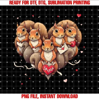 Cute Squirrel Lovers Valentine Costume Women Menfunny Squirrel Heart Valentine Squirrel Womens Mens Kids Tee