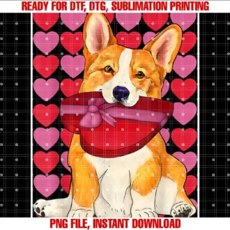 Cute Valentines Animalsvalentines Day Corgi With a Red Heart Box Tee