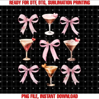 Cute Valentines Coquette Espresso Martini Graphicwomens Espresso Martini Pink Bow Heart Valentine for Girl Women V Neck Tee