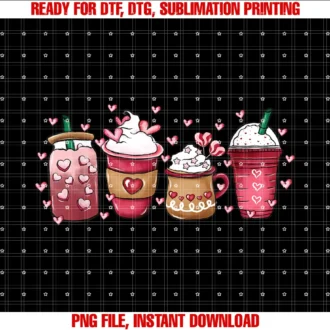 Cute Valentines Day Coffee Women Girlsvalentines Day Coffee Lover Cups Latte Iced Cream Women Girl Tee