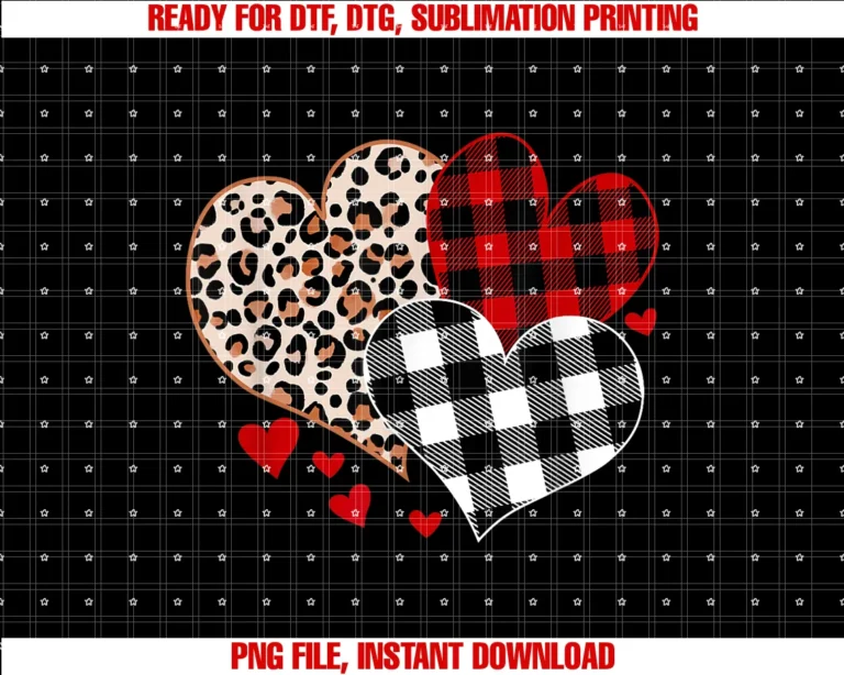 Cute Valentines Day Leopard Plaid Love Heartvalentines Day Hearts Love Leopard Red Plaid Girls Women Tee
