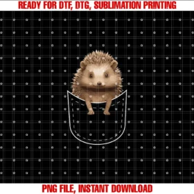 Cute Hedgehog in a Pockethedgehogs Clothes Pocket Animal Tee