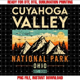 Cuyahoga Valley Est 2000 Vintage Retro Ohio National Park Tee
