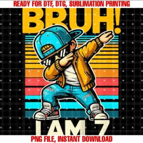Dabbing Birthday Boy Gifts for Boyskids 7 Year Old Birthday Boy Dabbing Bruh Its My 7th Birthday Tee